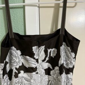 Ann Taylor Strap Chocolate Floral Dress size 2